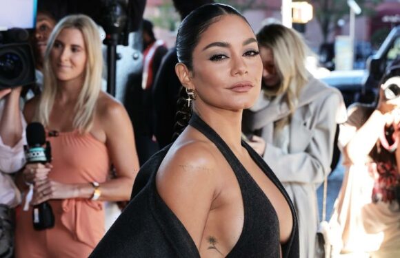 Vanessa Hudgens's Plunging Gray Catsuit Is an Elevated Twist on the Trend