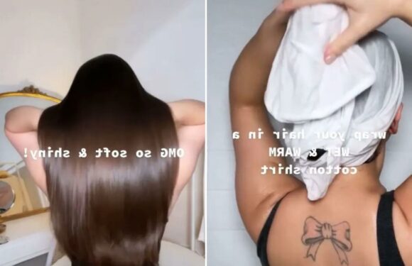 Woman claims you’ve been washing your hair all wrong… you should be using a T-SHIRT in the shower | The Sun