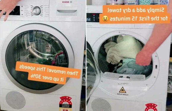 Woman shares clever hack to make your clothes dry faster in the tumble dryer – and it’ll save you loads on your bills | The Sun