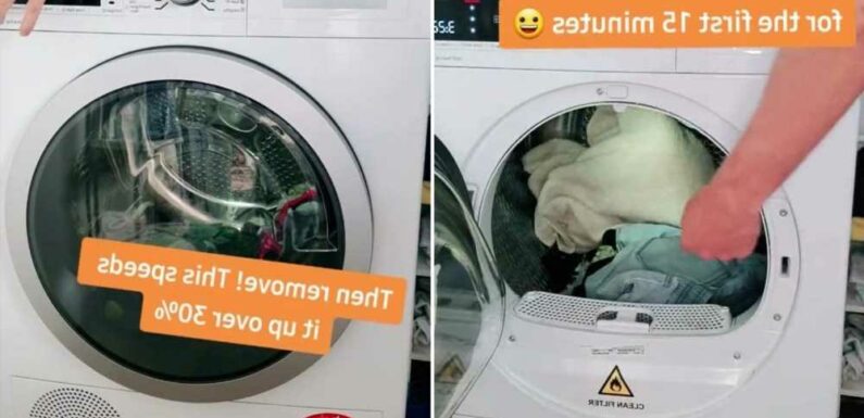Woman shares clever hack to make your clothes dry faster in the tumble dryer – and it’ll save you loads on your bills | The Sun