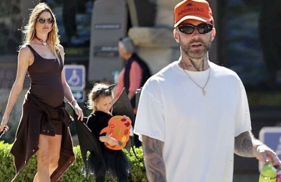Adam Levine and Behati Prinsloo put on a united front in Santa Barbara