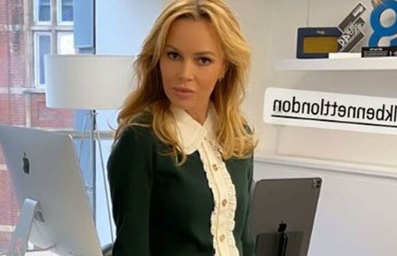 Amanda Holden in leggy display as she gives behind-the-scenes insight