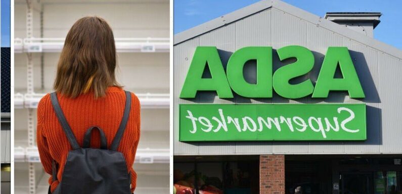 Asda and Aldi customers concerned by dire food shortages