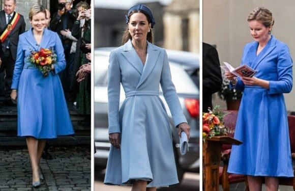 ‘Beautiful and statuesque’ Queen Mathilde mimics Kate Middleton