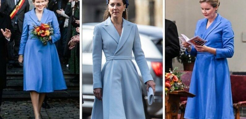 ‘Beautiful and statuesque’ Queen Mathilde mimics Kate Middleton