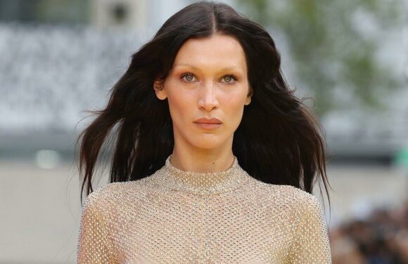 Bella Hadid goes braless in eye-popping skintight sheer jumpsuit