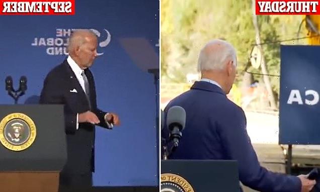 Biden struggles to get off a stage AGAIN after speech in Pittsburgh