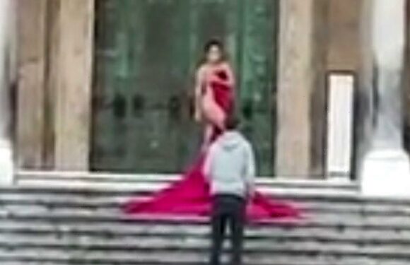 Brit influencer sparks fury for naked photoshoot on steps of Italian cathedral