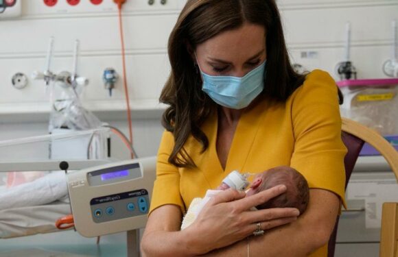‘Broody’ Kate Middleton lovingly cradles tiny baby after William hints at baby number four
