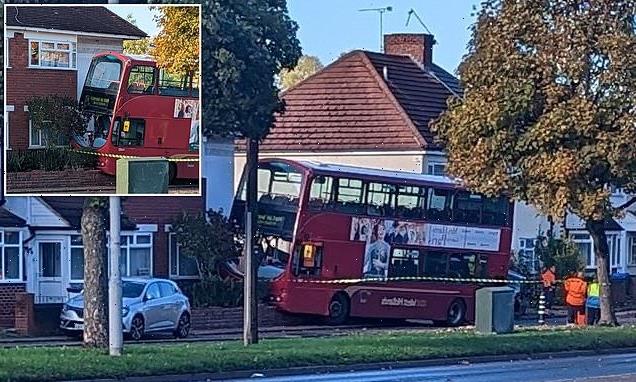 Bus driver dies after falling ill and crashing into a garden