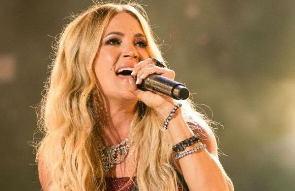 Carrie Underwood Tears Up the Stage in in Bedazzled Chaps and Daisy Duke Shorts