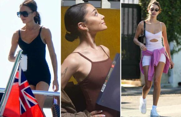 Celebrities like Hailey Bieber are obsessed with workout onesies