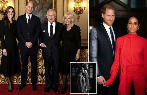 Defiant' Meghan poses like a CEO with 'dour' Harry in new portraits