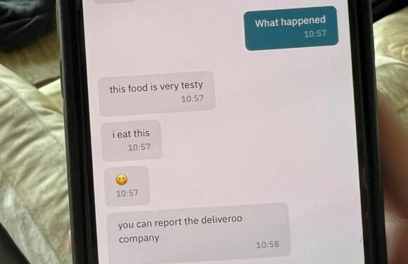 Deliveroo customer left seething after rider texts ‘I eat this food, very tasty’