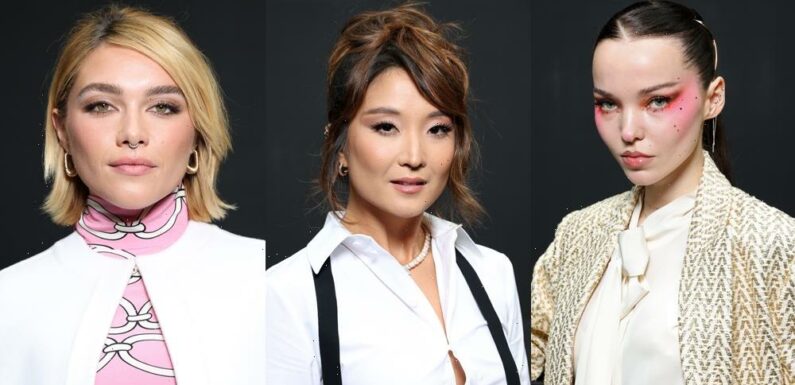 Dove Cameron, Ashley Park & Florence Pugh Sit Front Row at Valentino’s Paris Fashion Week Show