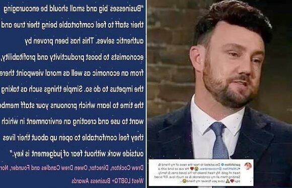 Dragon's Den star wrote about helping staff 'open up' before he died