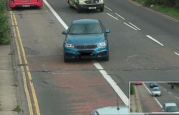 Driver who pulled into a bus lane to let an ambulance pass fined £130