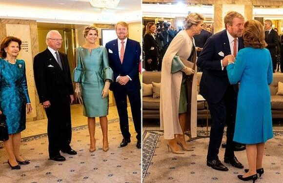 Dutch royals arrive in Stockholm