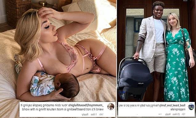 Ella Baig criticised for breastfeeding her baby while wearing lingerie