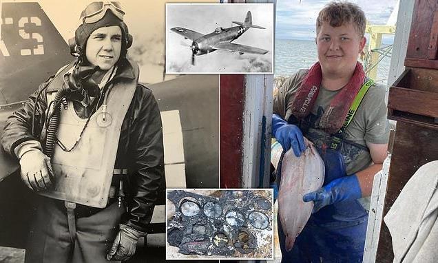 Fisherman dredges up wreckage from WWII P-47 Thunderbolt planes