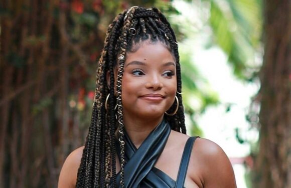 Halle Bailey Looks Cool in Leather Outfit While Out Getting Coffee