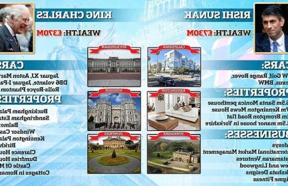 How Rishi Sunak's £730M fortune is nearly DOUBLE wealth of Charles III