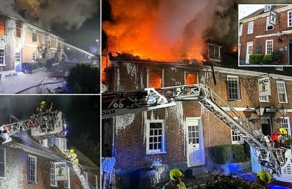 Huge blaze destroys Kent's historic Dirty Habit pub