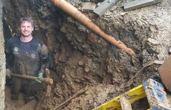 I was forced to dig up my garden in a desperate attempt to protect my home from rain – I’m terrified it will collapse | The Sun