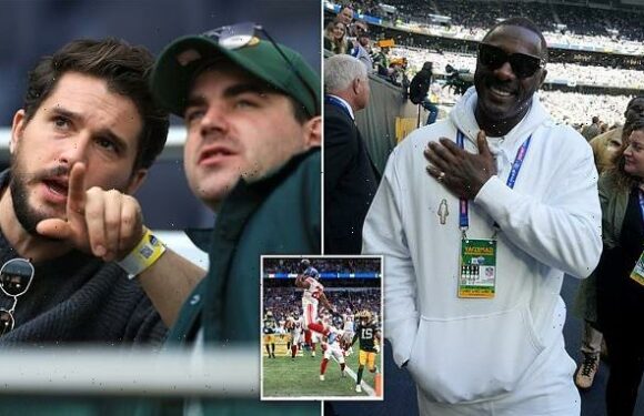Idris Elba attends the NFL game at Tottenham Hotspur Stadium