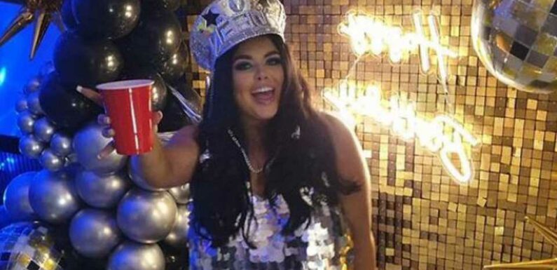 Inside Scarlett Moffatt's disco-themed 32nd birthday with huge cake and glitter wall | The Sun