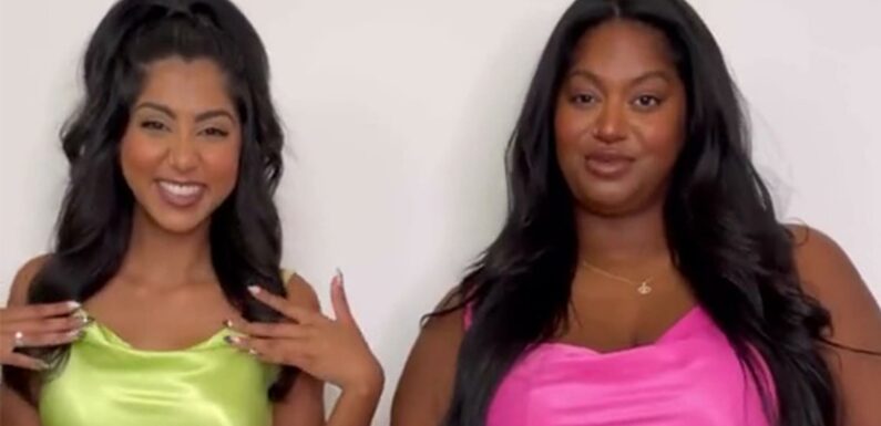 I'm an XS & my bestie is an XXL -we tried on the same five outfits in a Meshki haul & it left viewers with 'goosebumps' | The Sun