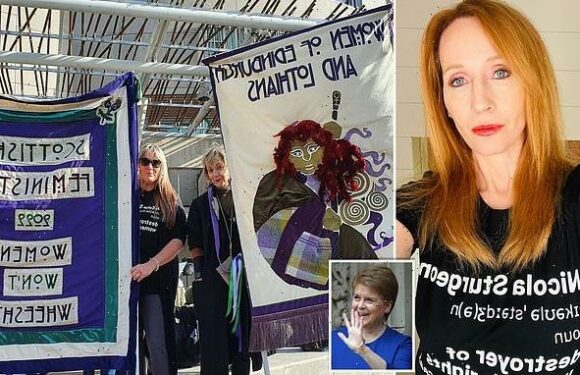 JK Rowling backs women's rights campaigners rallying outside Holyrood