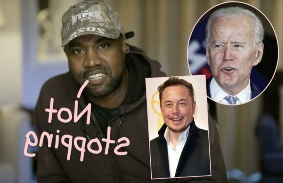 Kanye West Calls Joe Biden The R-Word On Live TV While Caping For Elon Musk