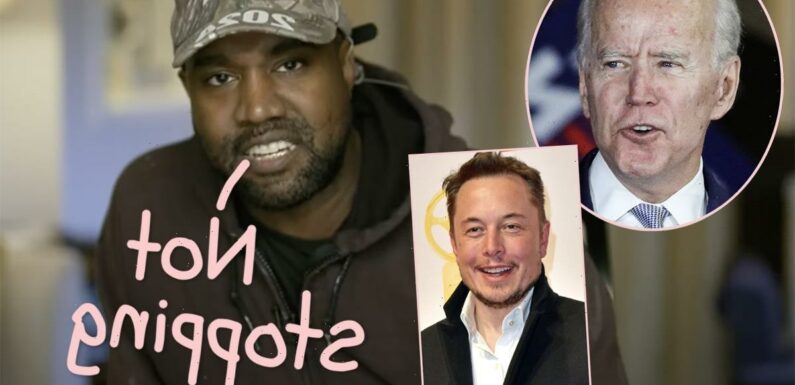 Kanye West Calls Joe Biden The R-Word On Live TV While Caping For Elon Musk