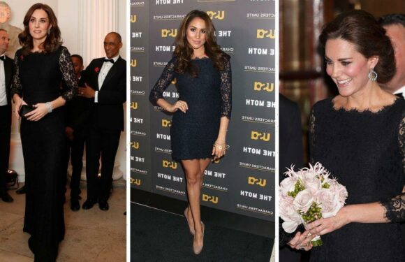 Kate stepped out in Meghans lace dress – with two major changes