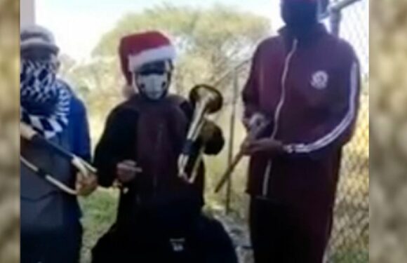 Kids armed with trumpets keep hostage and threaten school in mock cartel video