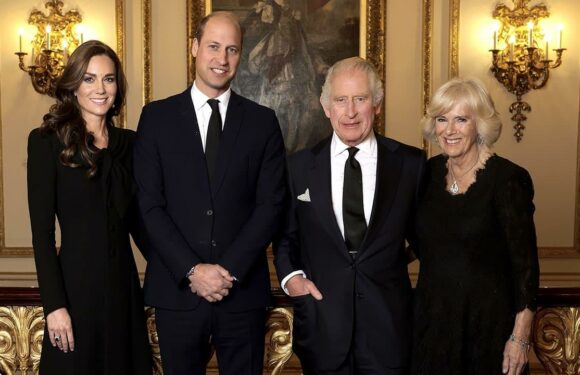 King Charles poses with Queen Consort, Prince William and Princess Kate in stunning photo
