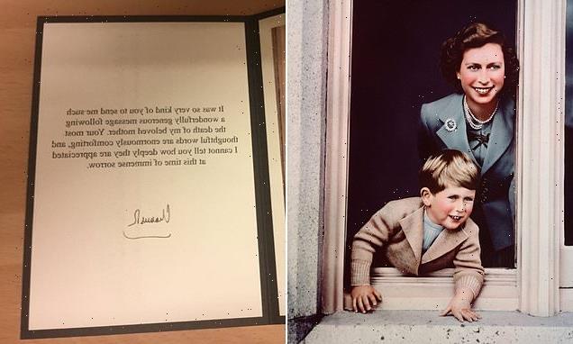King Charles thanks royal fans for condolences in sweet card