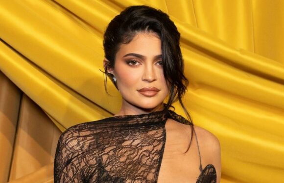 Kylie Jenner Channels Batman in a Plunging Jumpsuit and a Corset With Fake Abs