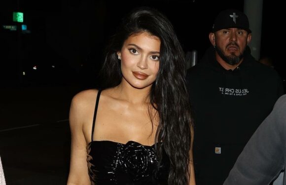 Kylie Jenner Poses in a Corset Bodysuit With an Intense Plunging Neckline