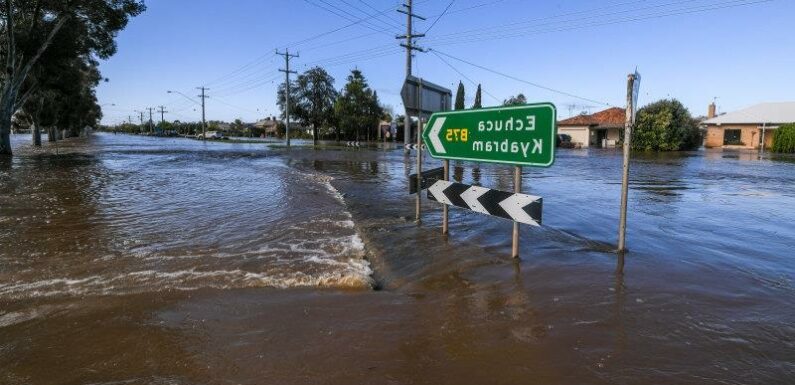 Man found dead in inundated Rochester as Shepparton, Echuca brace for flooding
