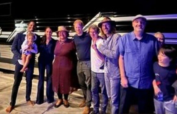 Meghan Markle dazzles in navy blue jumpsuit at rock concert with Harry