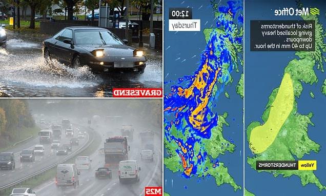 Met Office warns homes could be 'flooded quickly' in thunderstorm