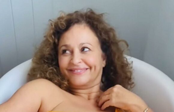Nadia Sawalha strips nude and covers body in chocolate as beau makes cheeky quip
