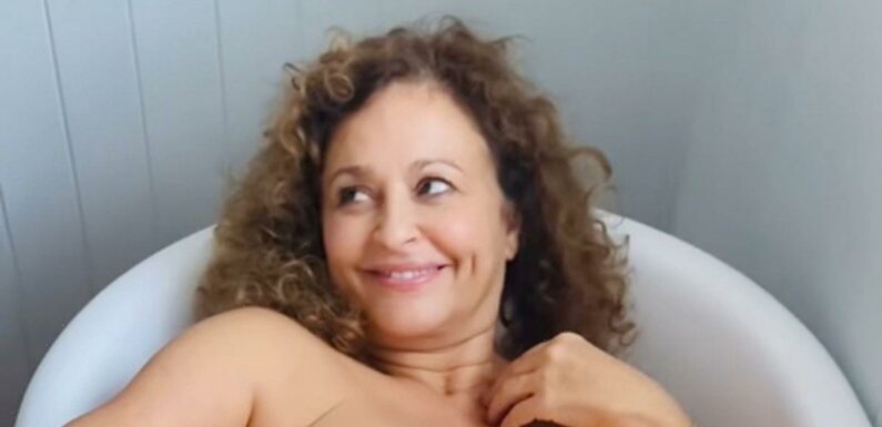 Nadia Sawalha strips nude and covers body in chocolate as beau makes cheeky quip