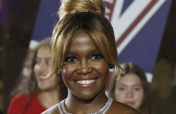 Oti Mabuse almost spills out of risky bardot gown at Pride Of Britain