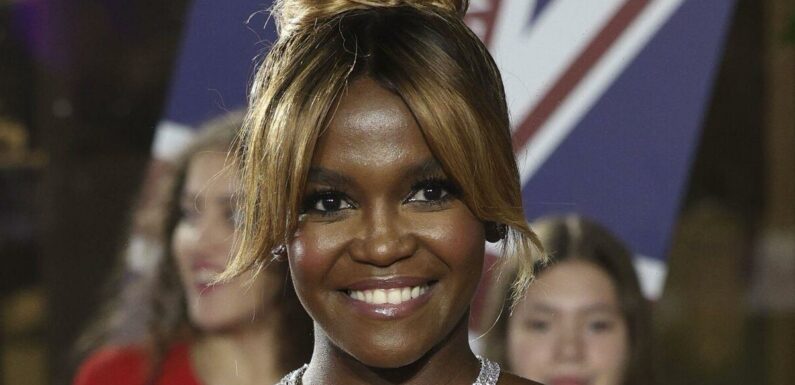 Oti Mabuse almost spills out of risky bardot gown at Pride Of Britain