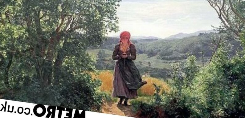 People think this 160-year-old painting shows a woman on her iPhone