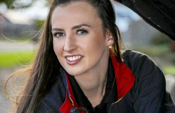 Petrol-head mechanic ditches greasy overalls to become glam Miss England star
