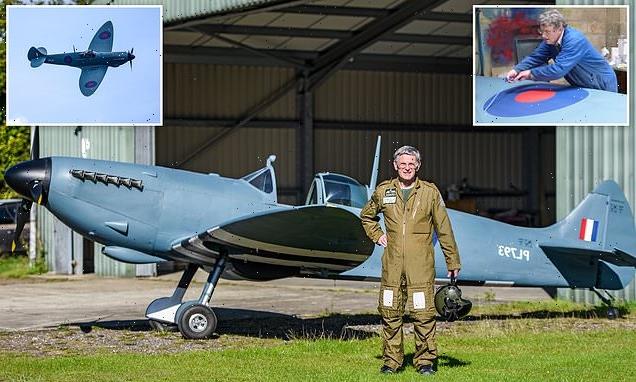Pilot to take to the skies in a replica Spitfire he built in his barn